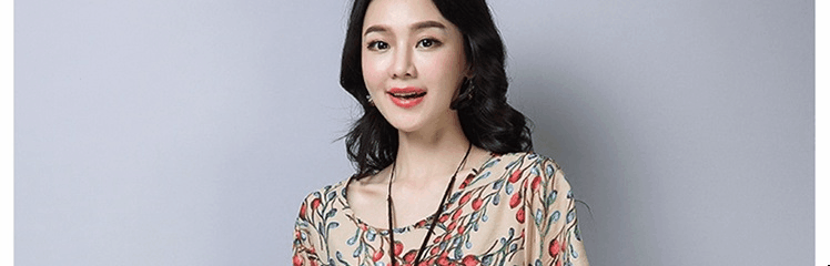 Mát gamma mới lỏng phần dài in vòng cổ thời trang in váy 820 đầm ôm body