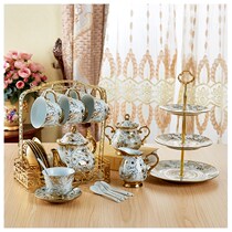 European style tea set ceramic coffee set bone china coffee cup set high-grade English whole set home afternoon tea cup