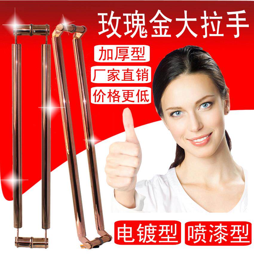 Hand-handed glass door handle rose gold handle stainless steel handwooden door handheld KTV venue door handle handle