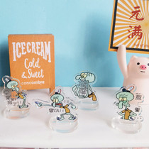 (Ready stock) King Squidward inspirational learning cartoon stand creative acrylic note holder creative ornaments