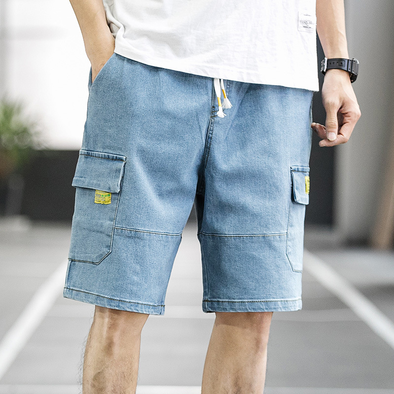 Mùa hè denim quần short nam bảo hộ lao động 7 năm điểm quần quần mất quần ngựa thẻ triều mỏng kích thước thẳng 5 điểm của nam giới.