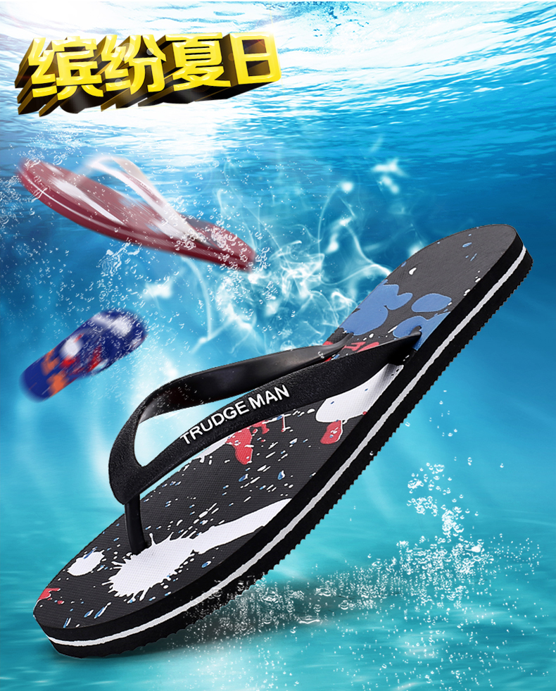 Thêm kích thước lớn 45 flip-flops nam giày bãi biển mùa hè 46 non-slip cộng với dép chất béo thêm lớn 47 giản dị 48 dép nam