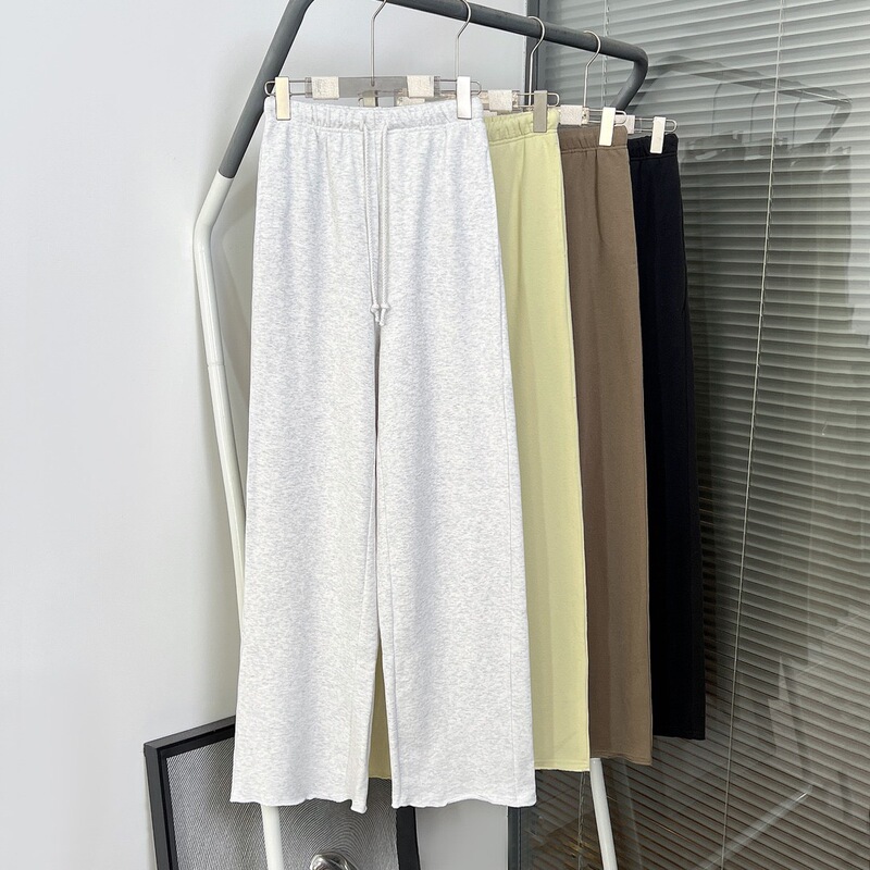 26 Early Spring Four-Color Elastic Waist Drawstring Draped Loose Casual Straight-Leg Sweatpants Jogging Pants for Women 26 Early Spring Four-Color Elastic Waist Drawstring Draped Loose Casual Straight-Leg Sweatpants Jogging Pants for Women