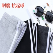 Bên trắng dải quần legging modal nữ mùa thu mỏng kéo dài kích thước lớn bó sát thể thao chín điểm song song thanh chân quần