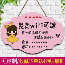 Creative Cute Wifi Password Brands store personality Cue Cards Wireless Network Identification Signs Customize