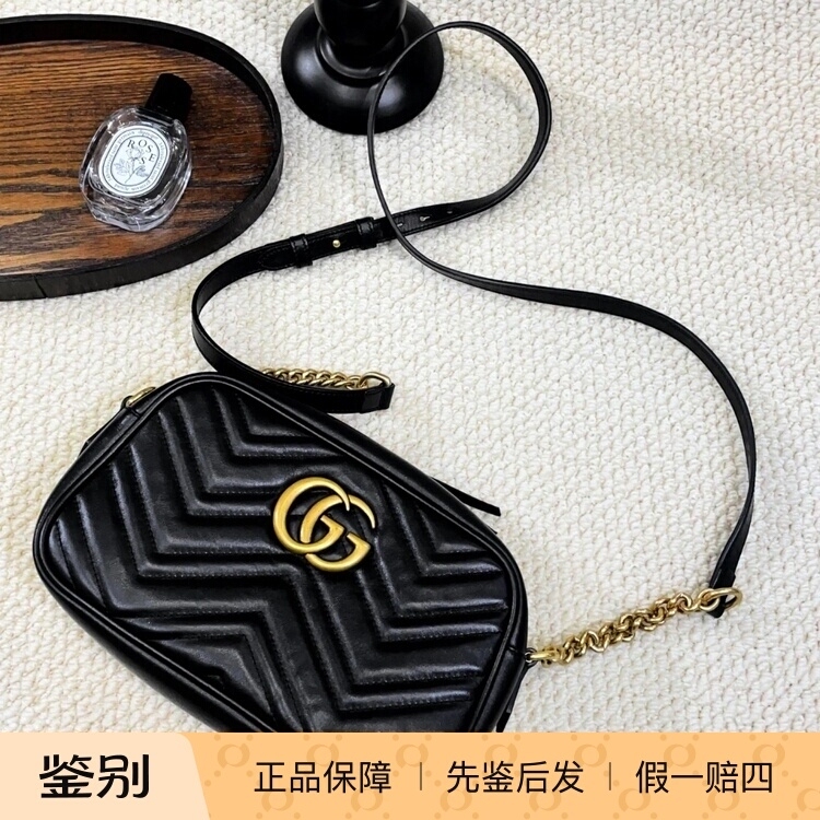 【Kkkk】Gucci Gucci Gg Marmont Camera Bag Small Size Marmont Gold Label Logo Shoulder Crossbody Bag