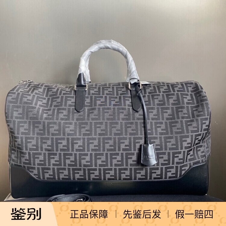 【Kkkk】Fendi Ff Pattern Detachable Shoulder Strap Cowhide Leather Handbag Shoulder Crossbody Travel Bag