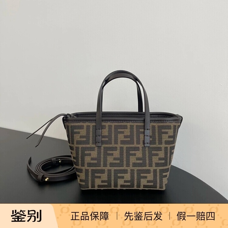 【Kkkk】Fendi Ff Roll Mini Tote Bag Shopping Bag Single Shoulder Crossbody Bag