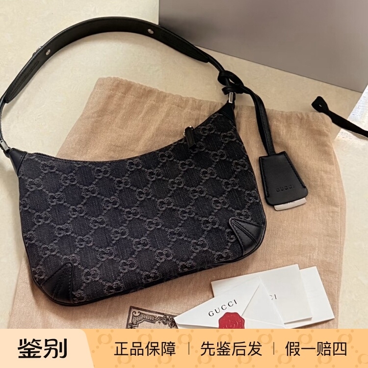 【Kkkk】Gucci Horsebit Slim Series Double g Logo Zipper Closure Handbag Shoulder Bag