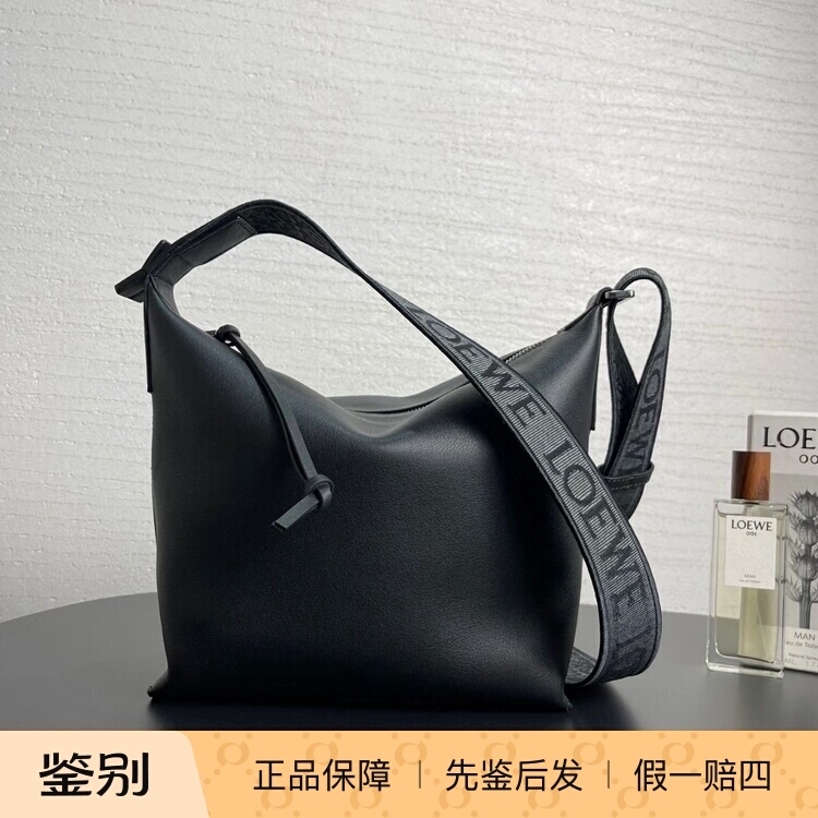 【Kkkk】Loewe Cubi Adjustable Shoulder Strap, Zipper Closure, Cow Leather Handbag/Shoulder Bag