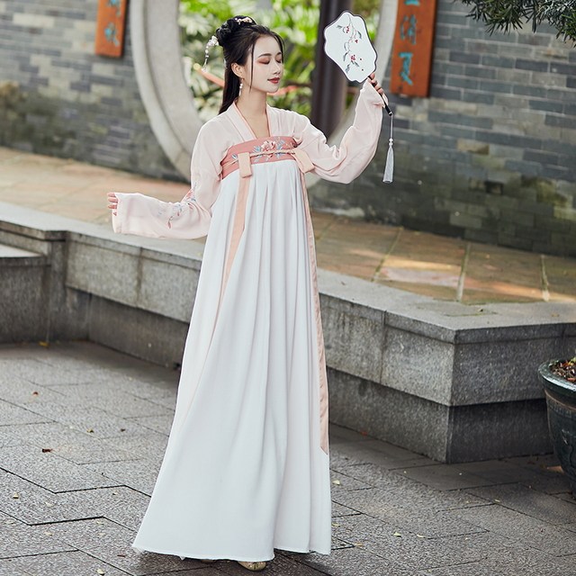 Pansha original Hanfu female student super fairy chest-length underskirt suit autumn and summer cabbage Hanfu female ancient style non-antique costume