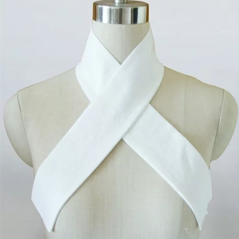 Fake Collar, Decorative Collar, Versatile Collar, Hanfu Accessory, Unisex Ancient Costume Cross-Collar, Collar Protector for Theater