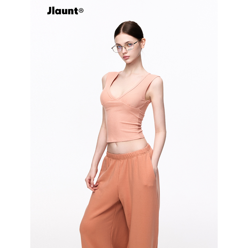 Jlaunt Modal Camisole for Women, Suitable for Outerwear in Summer, Slim Fit, Base Layer, American Style, Sexy V-Neck, Sleeveless Top