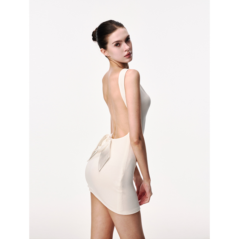 Jlaunt White Spaghetti Strap Dress for Women, Summer Slim Fit, Sexy, Figure-Flattering, Bow-Tie Hot Girl Short Dress Jlaunt White Spaghetti Strap Dress for Women, Summer Slim Fit, Sexy, Figure-Flattering, Bow-Tie Hot Girl Short Dress