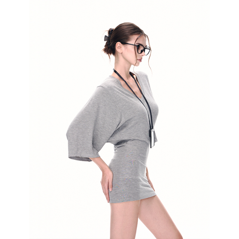 Jlaunt Gray T-Shirt for Women, Summer Design, Autumn Dress, Three-Quarter Sleeve T-Shirt, Loose American Style Hot Girl Top Jlaunt Gray T-Shirt for Women, Summer Design, Autumn Dress, Three-Quarter Sleeve T-Shirt, Loose American Style Hot Girl Top