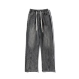 Осенние прямые свободные джинсы, штаны, большой размер, в американском стиле