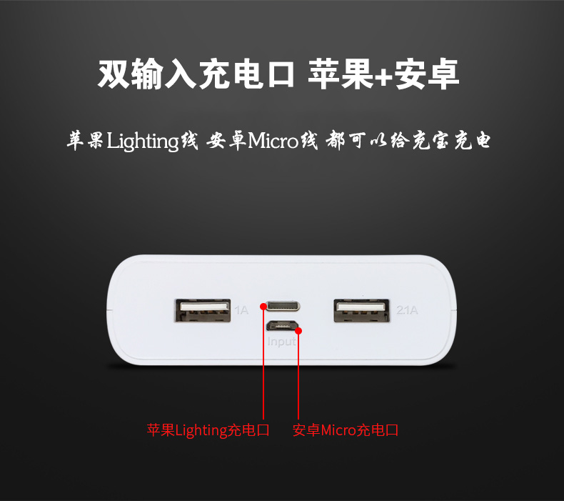 Pinsheng sạc kho báu 20000 mA đầu vào hai cổng năng lượng di động dung lượng lớn Apple Andrew phổ di động - Ngân hàng điện thoại di động cục sạc dự phòng samsung