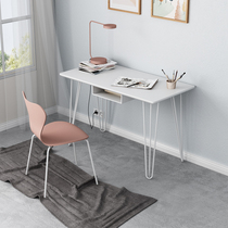  Small apartment desk Nordic ins simple student simple table Bedroom computer household table Solid wood computer table and chair