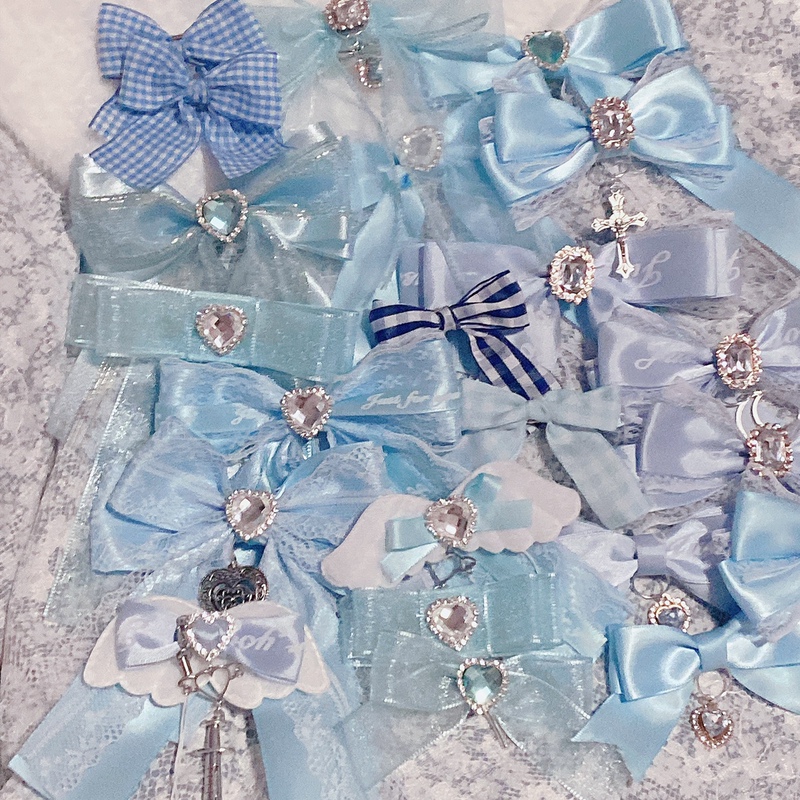Mass-Produced Aqua Angel Hair Accessory, Aqua Color Collection, Hair Accessory Side Clip, Price Per Piece Mass-Produced Aqua Angel Hair Accessory, Aqua Color Collection, Hair Accessory Side Clip, Price Per Piece