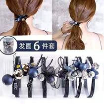 Korean hipster Mori female leather band hair rope headwear simple adult Hairband tie hair personality holster female head rope