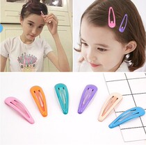 Childrens hair accessories Net red water drop hairclip girl headgear bbclip candy color cute banghai clip basic girl side clip