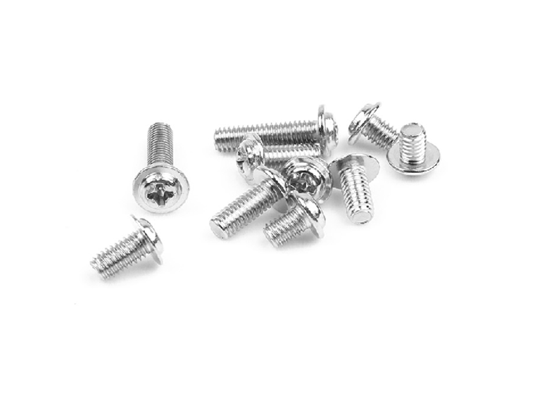 PWM screw iron plated nickel cross round head with cushion screw PWM M3 * 7 8 10 12 mechanical tooth