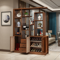 Yibaiyuan solid wood modern Chinese-style room cabinet wine cabinet 16m partition porch cabinet shoe cabinet hall double-sided screen