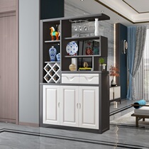 Living room new entrance cabinet solid wood partition cabinet wine cabinet small apartment entrance screen room hall cabinet shoe cabinet Chinese modern