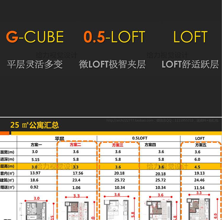 T1251-公寓建筑设计方案极小微户型标准化户型超高层平面SU...-6