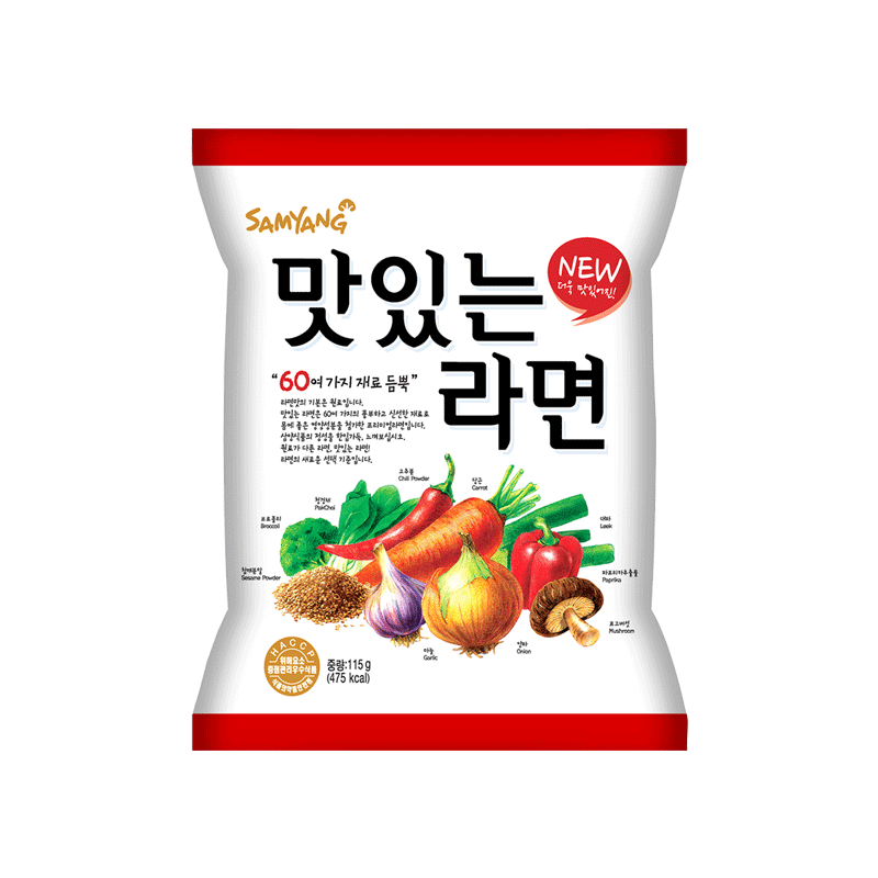 Korean spicy vegetable instant noodles 115g