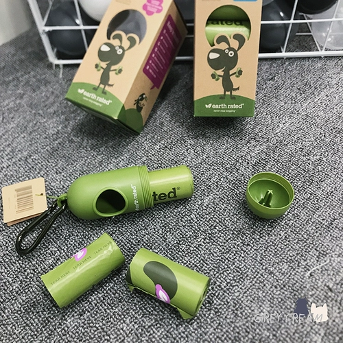 Серый кремовый прилив Прилив Шерри Фа Дог Тедди Собака Ходьба, собирающие сумки, чтобы выбрать дерьмовые сумки