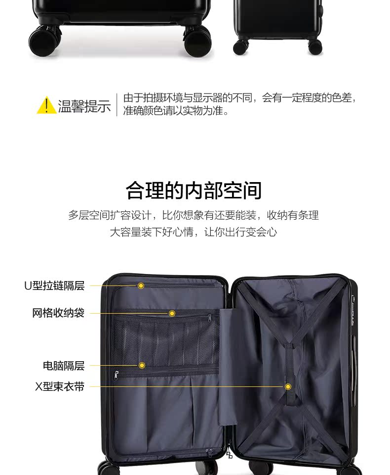 Lulu gấu vali nam thương hiệu xe đẩy 24 inch trường hợp xe đẩy nữ phổ quát 20 khung lên máy bay quốc gia cặp đôi hành lý 26 - Va li vali kéo du lịch