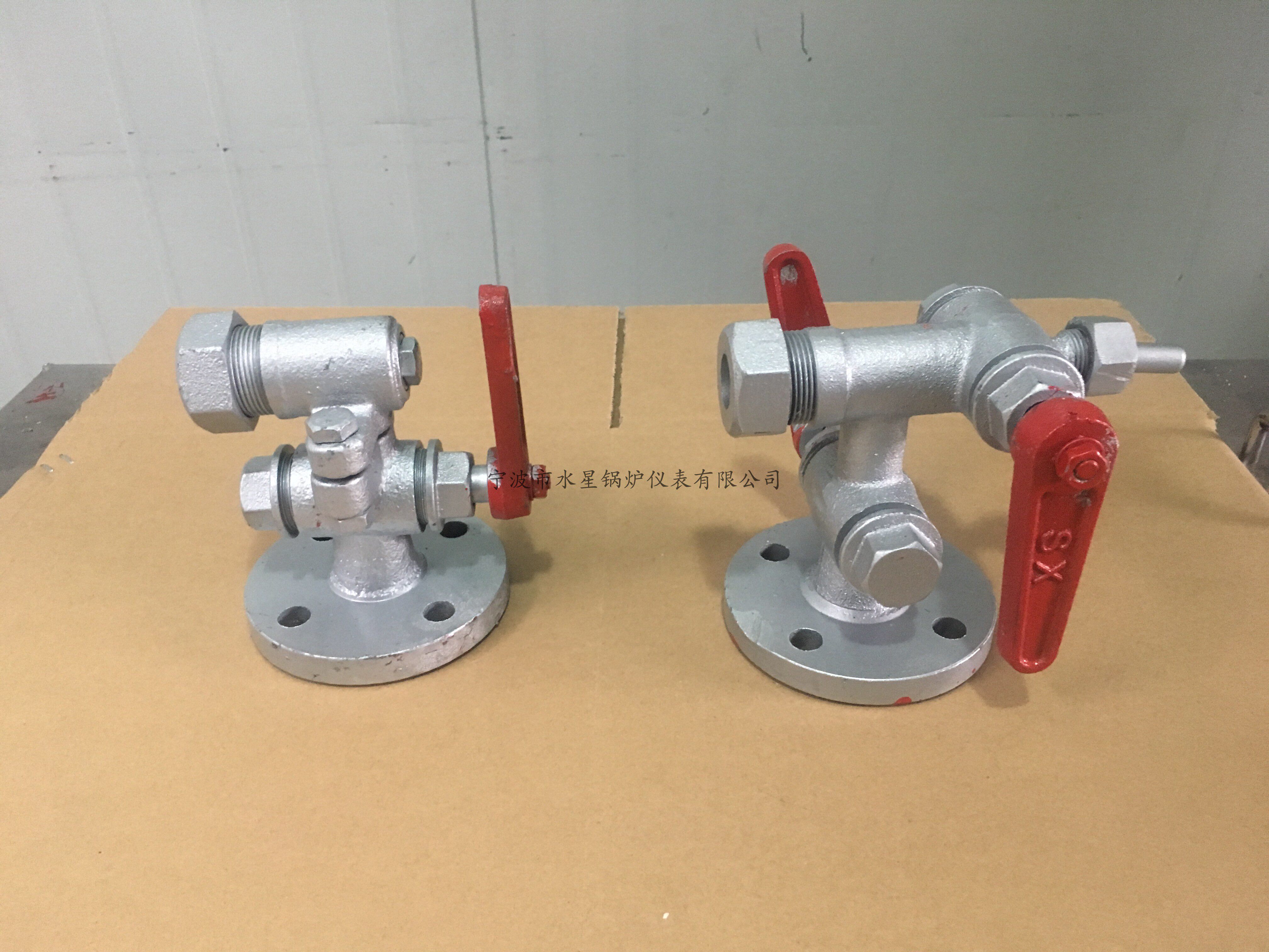 Water level meter special valve ductile iron stopcock valve flat two-color water level meter special Ningbo Mercury brand