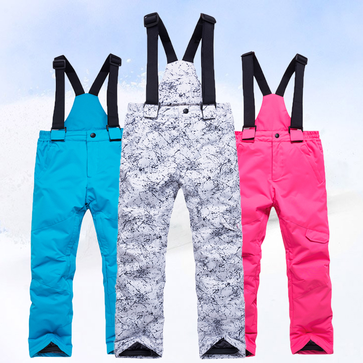 Winter thickened thermal windproof ski pants for children Outdoor Children Cuddling Bags Cotton Pants Men And Women Child Ski Pants