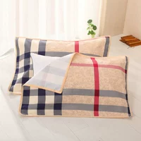 Vải dệt tay cũ thô vải cotton dày để tăng bông gối khăn thấm mồ hôi chống mite đặc biệt một cặp vận chuyển vỏ gối đẹp