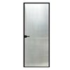 Ultra-Clear Changhong Glass Door, Extremely Narrow Bathroom Door, Toilet Door, Shower Door, Gray Oil-Sand Titanium Magnesium Aluminum Alloy Flat-Opening Door