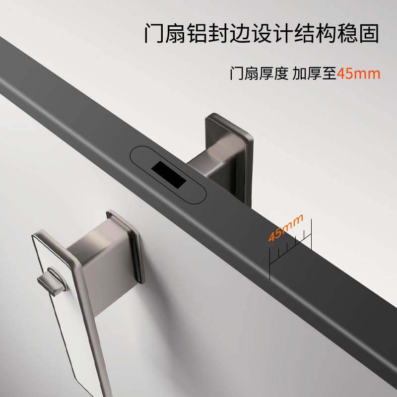 Extremely Narrow Aluminum Wooden Door, All-Aluminum Interior Door, Classy White Aluminum Alloy Room Door, Moisture-Proof, Antiseptic, Soundproofing, Modern and Simple