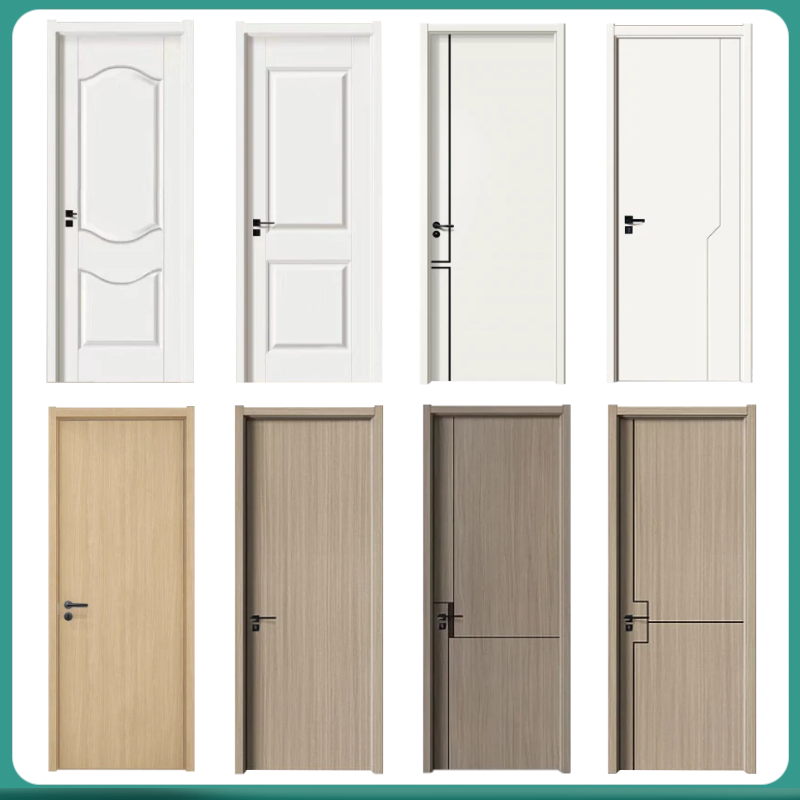 Solid Wood Door Bedroom Door Set Indoor Home Paint-Free Door Lacquered Door Carbon Crystal Solid Wood Composite Door Guesthouse Wooden Door