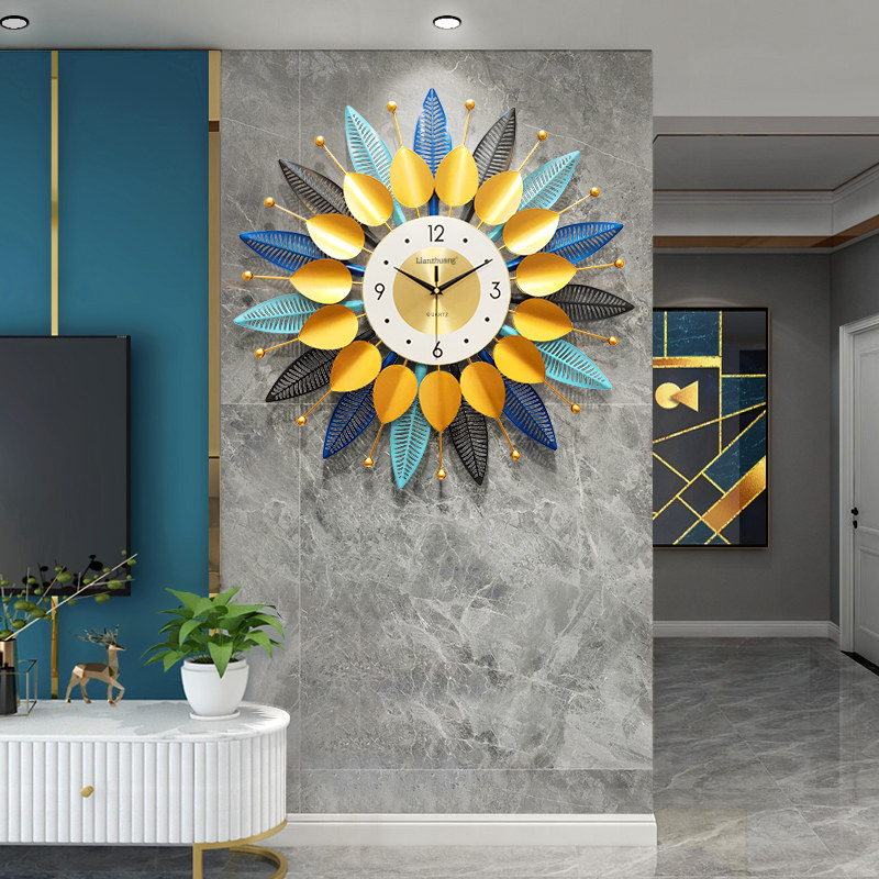 Clock wall clock living room home fashion creative bedroom personality art modern silent decoration light luxury clock hanging wall