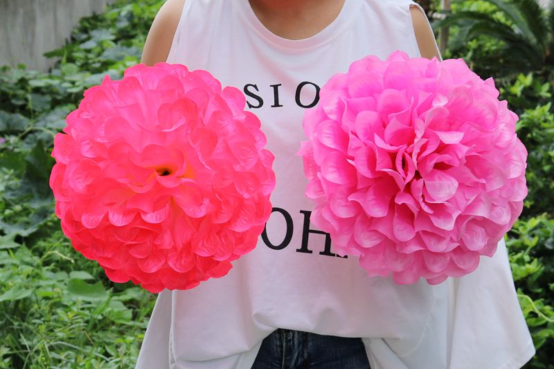 Hoa bóng cổ vũ tay hoa cặp nhảy múa hoa đỏ đầu hoa mẫu giáo đạo cụ biểu diễn múa vuông cổ tay vải hoa - Khiêu vũ / Thể dục nhịp điệu / Thể dục dụng cụ trang phục khiêu vũ bắt mắt