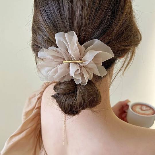 Elegant Half-Up Hair Clip for Women, Low Ponytail Bun Hair Accessory, Spring Clip, High-End Hair Ornament