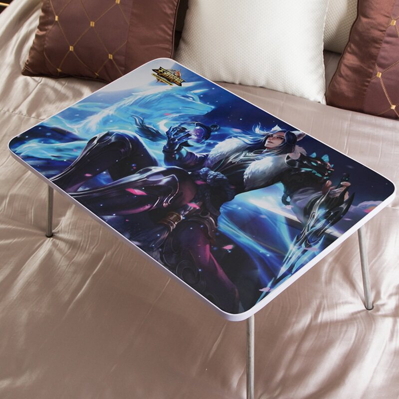 小桌子笔记本电脑桌床上用懒人床可折叠书桌大学生宿舍学习桌卡通