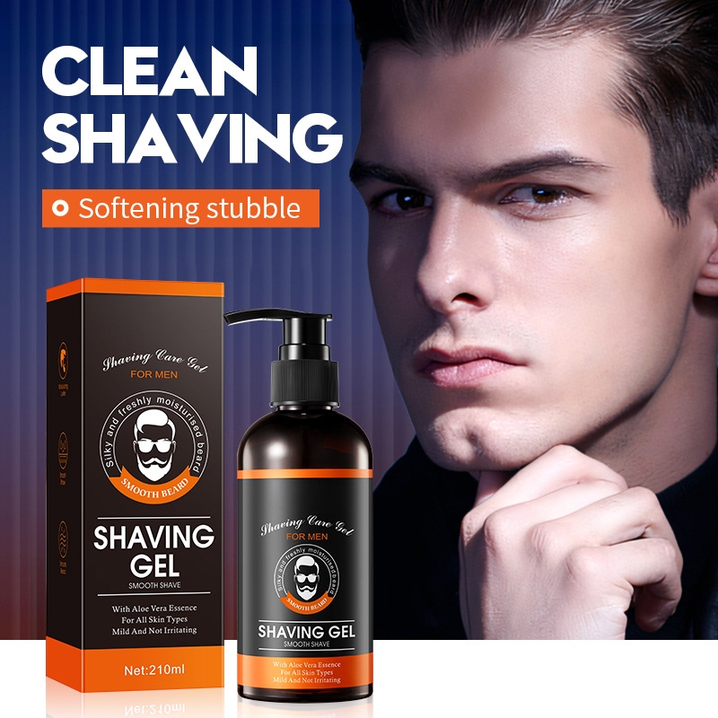Men's Shaving Gel Gently Softens Stubble Repairs Damage