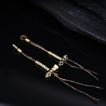 6mm 8mm Wenwan pure copper small number side hanging accessories versatile Wenwan bracelet beads classic pendant