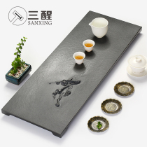 Three wake master works Wu Jinshi tea tray large natural stone tea table tea set retro minimalist art tea sea