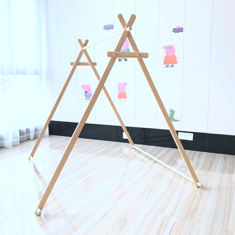 DIY Solid Wood Tent Indian Children Tent Bracket Fields Garden Baby Toy House Room Inside Game House Princess Room-Taobao