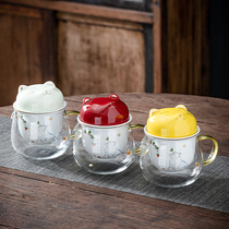 Tracker cat travel tea set set ceramic fast guest Cup one pot three cups tea anti-scalding portable outdoor portable