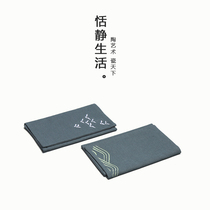 Japanese tea table table table flag small tea towel cotton linen tea cloth absorbent kung fu tea set tea ceremony accessories zero with tea mat