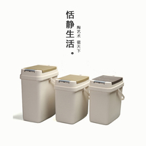 Quiet plastic tea bucket tea drum with lid thick waste bucket tea tray drainage zero with tea set accessories tea ceremony