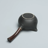 Ebony Mu Bing Cup Cup Кунг -фу чай море Джинге Город Грубая керамика чайная чашка общедоступная чашка японской деревянной ручки